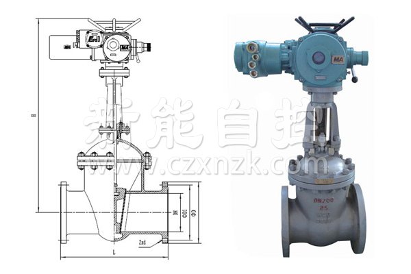 Electric gate valve for MZ mine