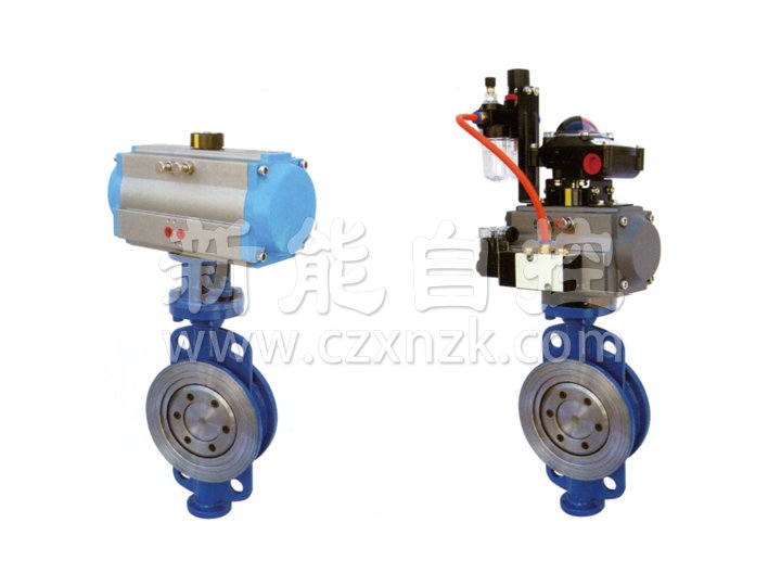 Pneumatic clamping type hard seal butterfly valve